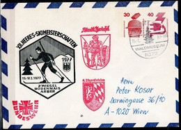BRD FGR RFA - Privatumschlag XII. Heeres-Skimeisterschaft (MiNr: PU 091 D2/001) 1977 - Gelaufen - Privatumschläge - Gebraucht