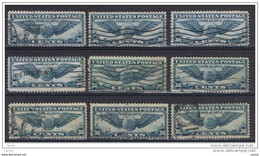 U.S.A.:  1939  AIR  MAIL  TRANS-ATLANTIC  -  30 C. USED  STAMPS  -  RREP.  9  EXEMPLARY  -  YV/TELL. 25 - 1a. 1918-1940 Used