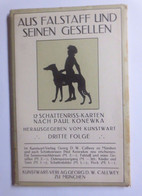 12 Schattenriss-Karten, Aus Falstaff Und Seinen Gesellen 1910, Paul K.♥ (65702) - 1900-1949