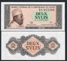 GUINEA GUINEE P21a 2 SYLIS 1981 #BA UNC. - Guinée