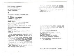 RIJKSWACHTER Brigade ZELZATE  A.HILLAERT °LOKEREN 1917 +GENT 1975 - Andachtsbilder