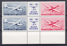 BELGIË - OBP -  1951 - PA 26/27 (Blok/Bloc) - MNH** - Airmail