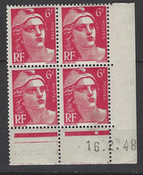 CD 721A FRANCE 1948 COIN DATE 721A :  16 / 2 / 48  TYPE MARIANNE DE GANDON - 1940-1949