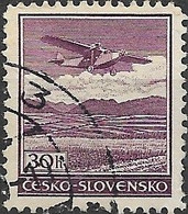 CZECHOSLOVAKIA 1930 Air. Fokker F.IXD - 30h - Violet FU - Luftpost