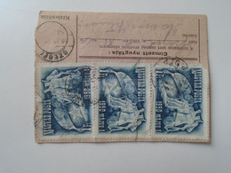 D187119 Hungary  Parcel Card  1950  Szeged   Stamp May 1. 1950 - Paketmarken