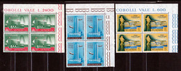 1958 San Marino Saint Marin FIERA DI MILANO 4 Serie Di 3v. Quartina MNH** Bl.4 - Used Stamps