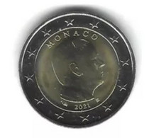 Monaco 2021    2 Euro     Prins  Albert   UNC Uit De Rol  UNC Du Rouleaux  !! - Monaco