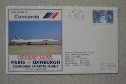 Avion CONCORDE - Pli Bennetts Travel - PARIS EDINBURGH 23/03/1980 - Concorde