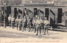 Agen       47     Guerre 14/18 Campagne  1914   Régiment Anglais  De Passage En Gare   (voir Scan) - Agen