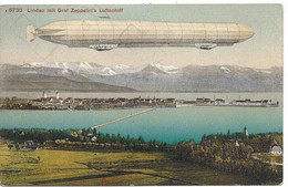 ZEPPELIN Timbre Taxe Oblitéré SEPEY (ORMONT-DESSOUS)  1910 Sur Carte Postale Lindau Mit Graf Zeppelin Luftschiff - Dirigibili