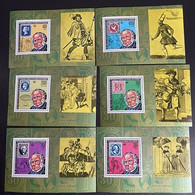 Comores 1978 - Mi Bl.192-7 MNH (**) - Stamps On Stamps - R.Hill (volt - Francobolli Su Francobolli