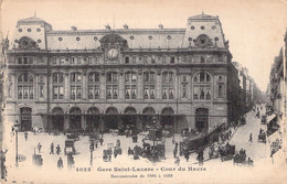 Gare Saint Lazare - Cour Du Havre - Animé - Calèches - Stations - Zonder Treinen