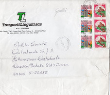 Italia (1997) - Busta Con Affrancatura Plurigemellare Da Napoli Per Firenze - 1991-00: Storia Postale