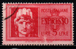 ITALIA LUOGOTENENZA - 1945 - ESPRESSO - FIL. RUOTA - USATO - Otros & Sin Clasificación