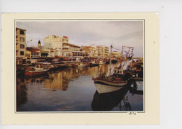 Palavas Les Flots : Au Crépuscule Le Port De Pêchesur Le Lez S'empourpre (coucher De Soleil) Cp Vierge - Palavas Les Flots