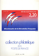 SANS LES TIMBRES " COLLECTION  DE  FRANCE : ANNEE 1989 01-89 ". Avec Les Fiches. Parfait état. - Collections