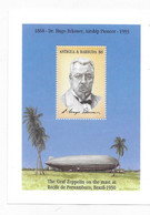 Antigua & Barbuda 1993 Aviation Hugo Eckener Zeppelin S/S MNH - Antigua And Barbuda (1981-...)