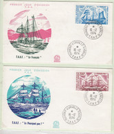 TAAF 1974 Sailing Ships 2v 2 FDC  Ca Dumont D'Urville  (TAF160C) - FDC