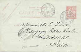 Entier Carte Postale 10c Mouchon  Du Levant Oblitération Mersina / Turquie D'Asie I6 DEC 04 - Storia Postale