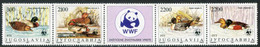 YUGOSLAVIA 1989 WWF: Ducks In Strip  MNH / **.  Michel 2328-31 - Unused Stamps