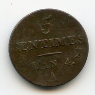 5 Centimes, L'an 4 A. Paris. /407 - C. 5 Centimes