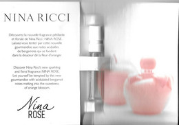 PARFUM NINA RICCI - NINA ROSE LES BELLES DE NINA, VOIR LES SCANNERS - Perfume Samples (testers)