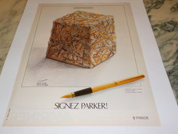 ANCIENNE PUBLICITE STYLO PLUME LE  PARKER PAR CESAR 1978 - Stylos