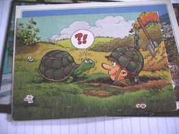 Nederland Holland Pays Bas Schildpad Met Militair Soldaat - Turtles