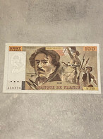 Billet De 100 Francs "Delacroix" De 1991 Aucun Trou D’épingle ---ALPH.M.199---vendu Dans L 'état - 100 F 1978-1995 ''Delacroix''