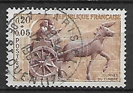 FRANCE    -   1963 .   Y&T N° 1378 Oblitéré  . Char De Poste Gallo-romain.  Journée Du Timbre - Gebruikt