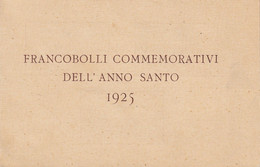 ITALIE - Encart Avec La Série De L'Année Sainte 1925 - 2 Scans - Francobolli Per Buste Pubblicitarie (BLP)