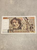 Billet De 100 Francs "Delacroix" De 1991 ---ALPH.Q.182---vendu Dans L 'état - 100 F 1978-1995 ''Delacroix''