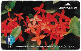 São Tomé And Príncipe - CST - L&G - Flower 2 - 708L - 20U, 3.000ex, Used - San Tomé Y Príncipe