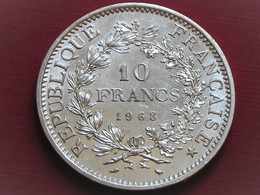 Rare Pièce ARGENT De 10 F HERCULE De 1968 Variété Avec Accent Sur E - K. 10 Francs