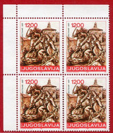 YUGOSLAVIA 1989 Tercentenary Of Karpš Revolt Block Of 4 MNH / **.  Michel  2378 - Nuovi