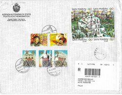 San Marino - 2006- 5 FDC, 15  Issues, Full 2005 Issues, On Registered Letter High Catalogue Incl. Joint Issues - FDC