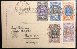 Océanie Carte 1931 TAHITI De TAIOHAE (Marquises !) N°21, 22, 23, 27 & 47 Pour BERLIN Par TAHITI Daguin RR - Storia Postale