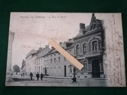 Carte Postale De Merbes-le-château : Rue St Martin  Rare Avec Pompe à Eau - Merbes-le-Château