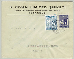 Türkei / Türkiye, Brief Galata Istanbul - Schwanden (Schweiz) - Covers & Documents