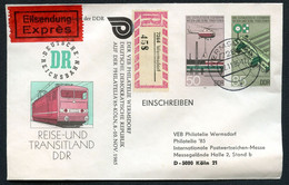 DDR U3-1b-85 C1-b Umschlag ZUDRUCK PHILATELIA KÖLN Gebraucht 1985 - Privé Briefomslagen - Gebruikt