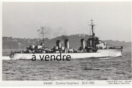 VALMY 9  , Contre-Torpilleur 20-2-1930 - Guerra