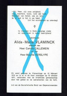 Gedachtenis Vlaminck Alida Maria 1910 - 1971  Vlamertinge Wwe Camille Callemein En Van Maurits Verslype - Devotion Images