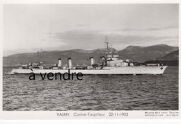 VALMY  , Contre-Torpilleur 22-11-1933 - Guerra
