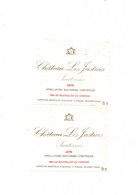 12 étiquettes Chateau Les Justices 1975-1979-1982-1987-1988-1989-1990 Sauternes Christian Medeville Preignac 33 - Colecciones & Series