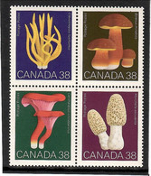 Canada 1989 . Mushrooms Of Canada. 4v. - Unused Stamps