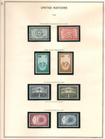 UNITED NATIONS 1956  8V LUXE - Collections, Lots & Series