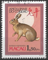 Macau Macao – 1987 Rabbit Year Used Stamp - Gebraucht