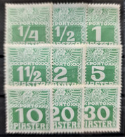 AUSTRIAN LEVANTE 1908 - MNH - ANK 6ax - 14ax (Kreidepapier) - Levant Autrichien