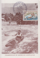 Carte Maximum  1er  Jour   FRANCE   Championnat  Du   Monde   De   Canoë  Kayak    BOURG  SAINT  MAURICE   1969 - Canoa