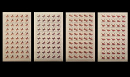 POR@1545-48MNH - Complete Set Of 4 Full Sheets Of 50 MNH Stamps - "Homenagem Ao Bombeiro Português" - Portugal - 1981 - Feuilles Complètes Et Multiples